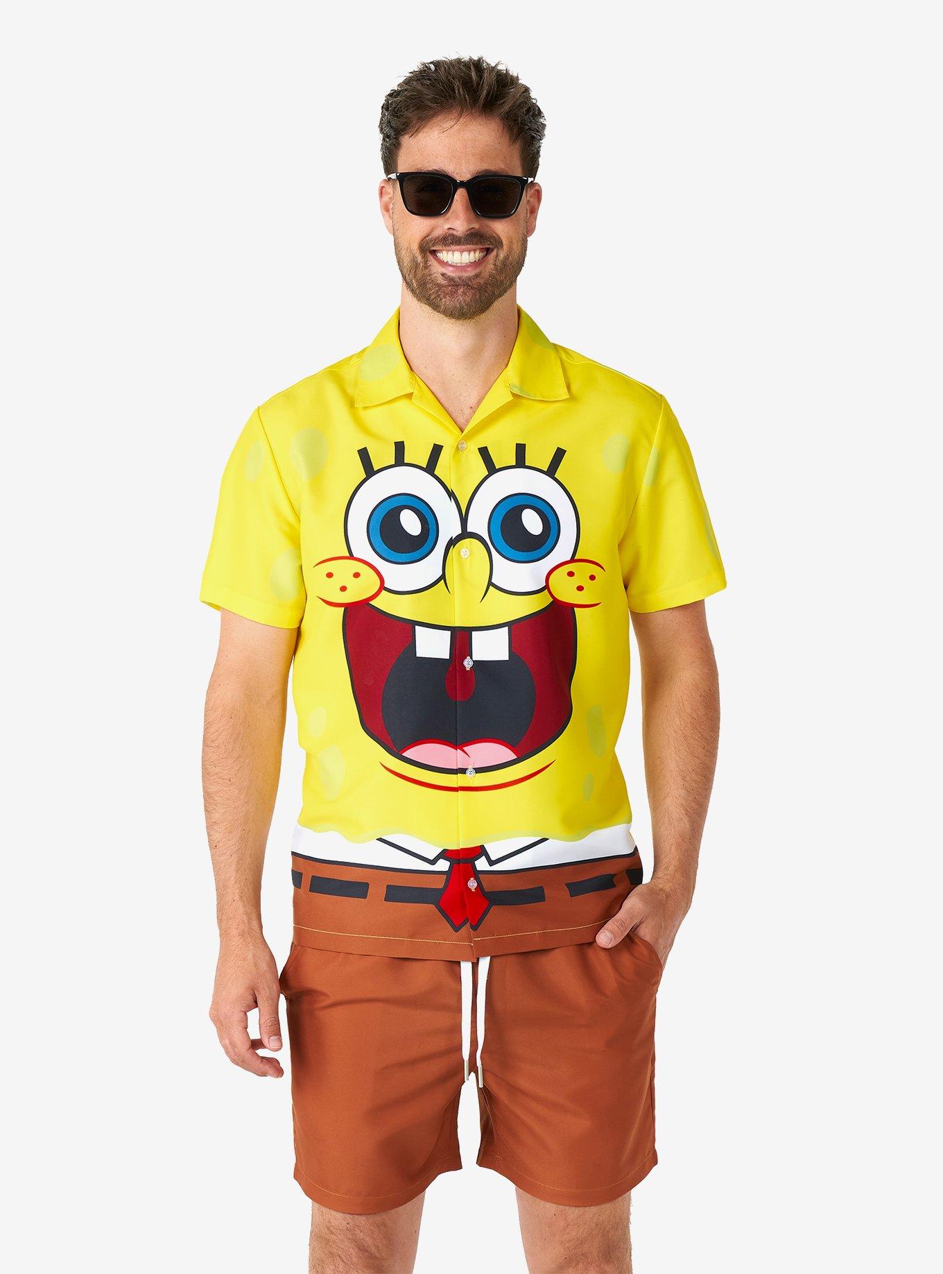 SpongeBob SquarePants Button-Up Shirt and Short, , hi-res