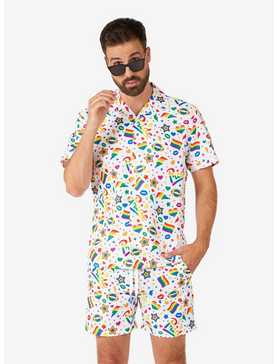 Pride Icons White Button-Up Shirt and Short, , hi-res