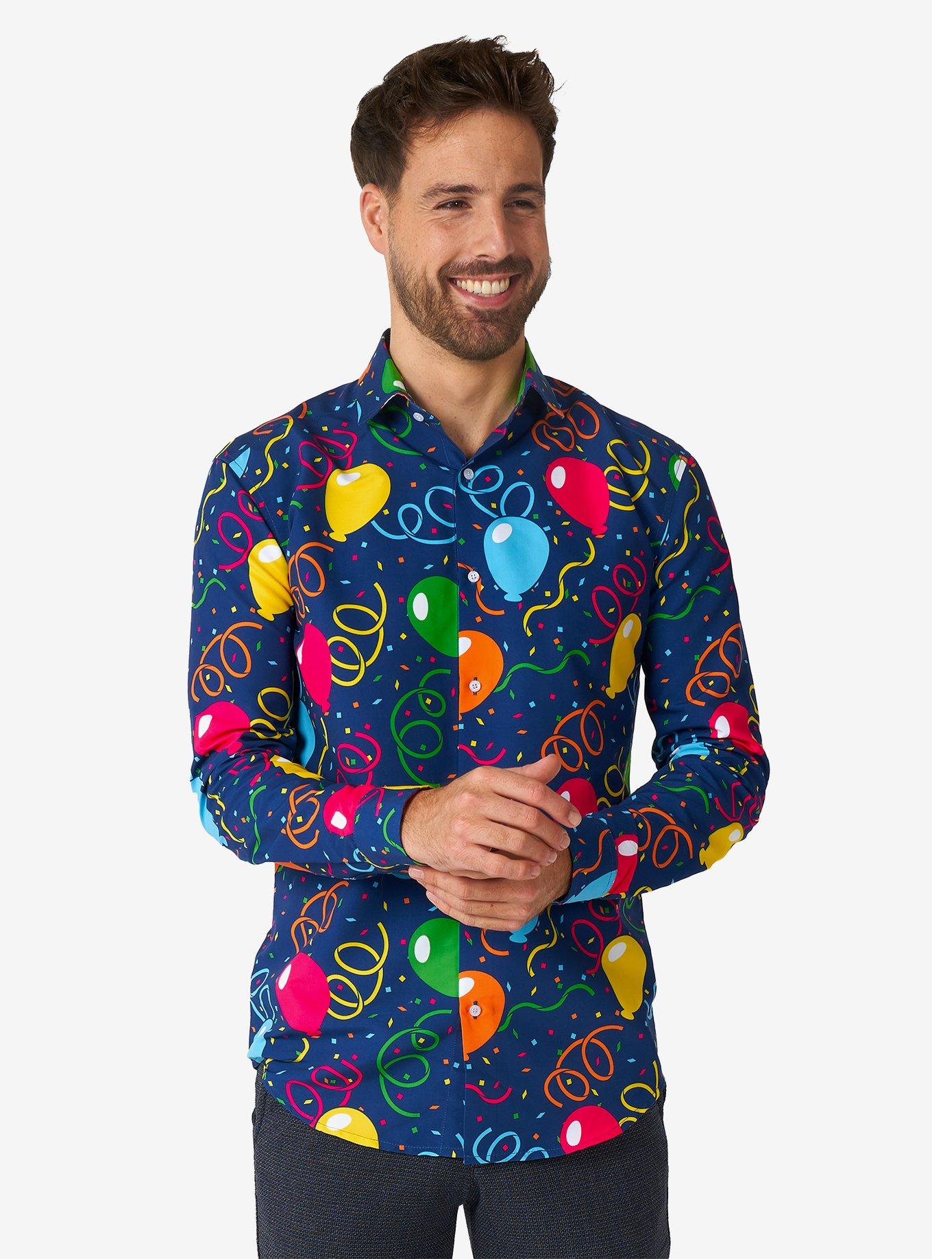 Confetti Balloons Button-Up Shirt, , hi-res