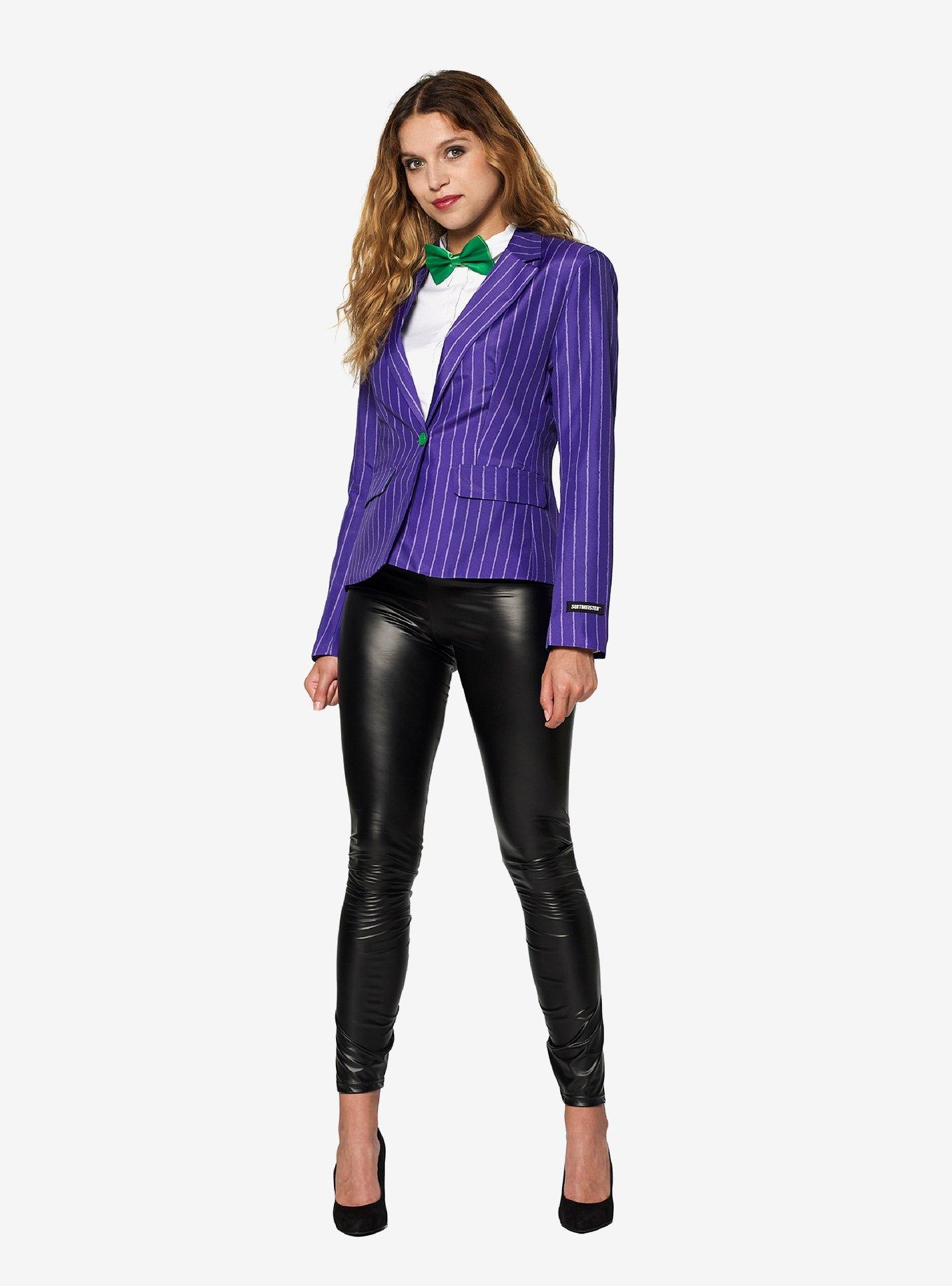 DC Comics The Joker Women's Blazer, PURPLE, hi-res