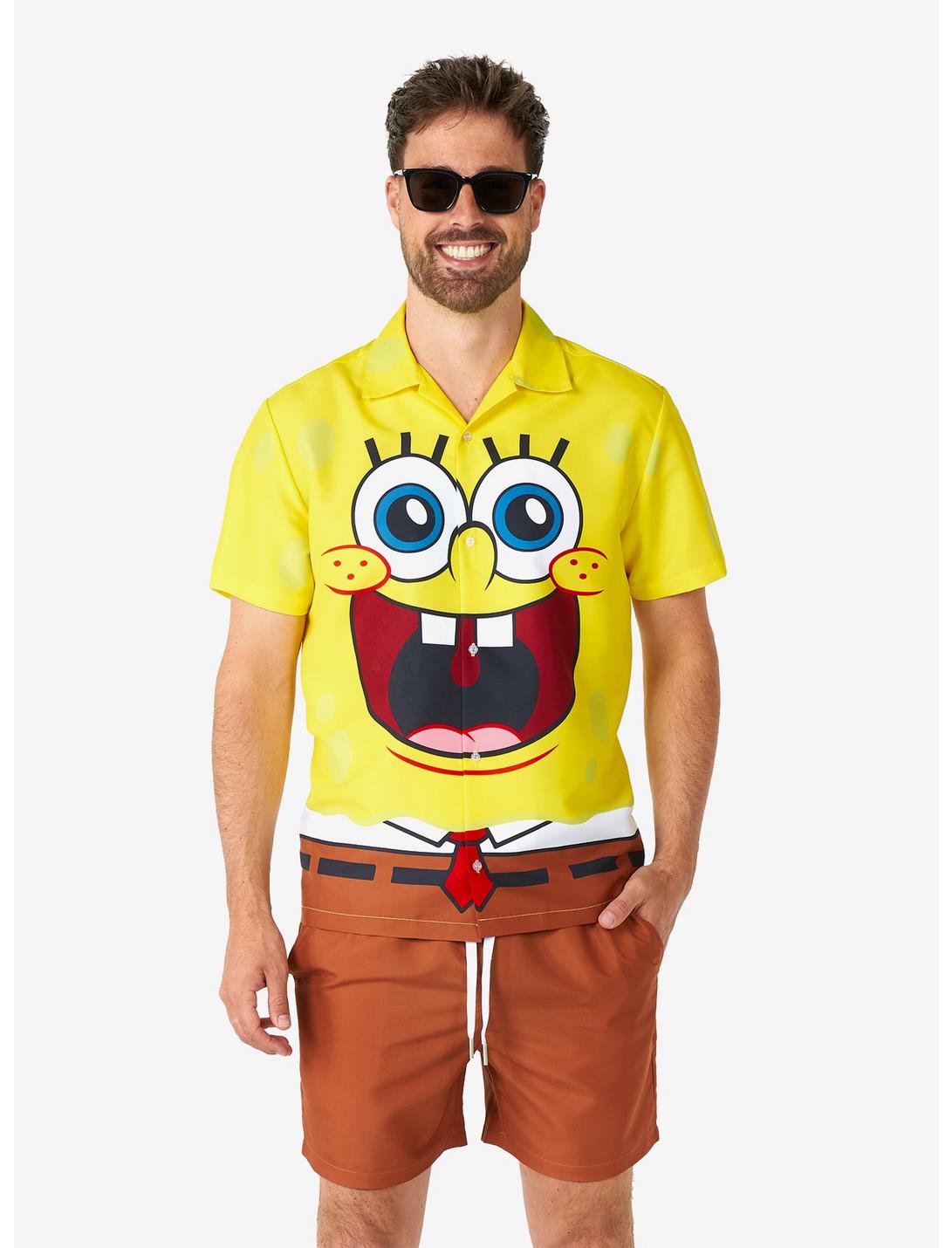 SpongeBob SquarePants Button-Up Shirt and Short, MULTI, hi-res