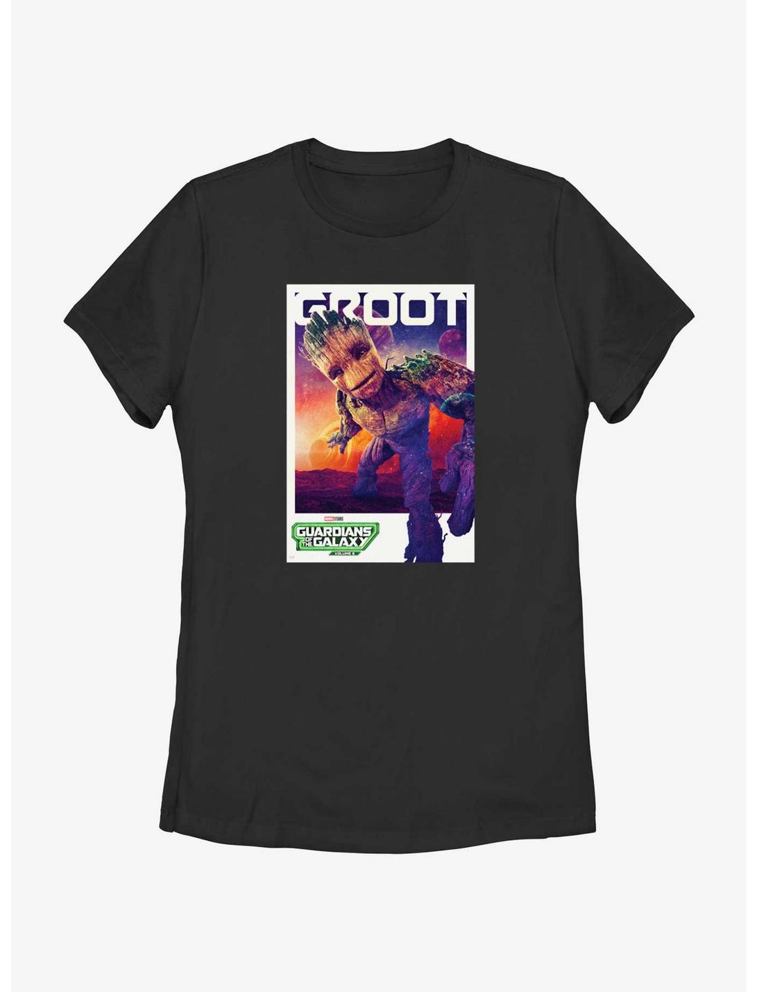 Guardians Of The Galaxy Vol. 3 Groot Poster Womens T-Shirt, BLACK, hi-res
