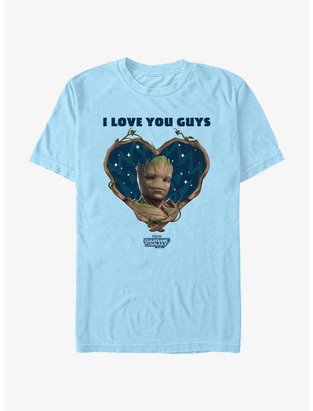 Guardians Of The Galaxy Vol. 3 I Love You Guys Groot T-Shirt, LT BLUE, hi-res