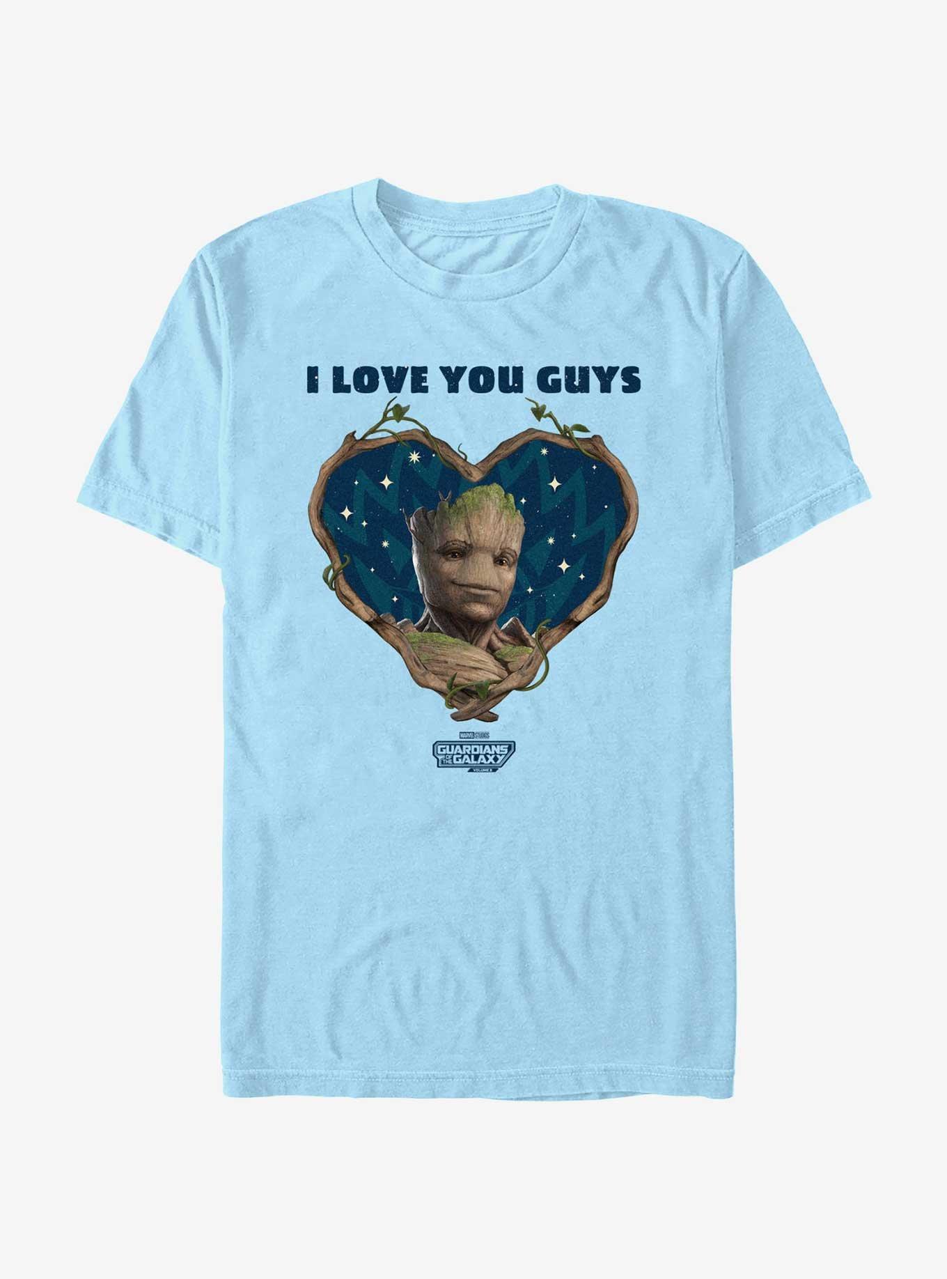 Guardians Of The Galaxy Vol. 3 I Love You Guys Groot T-Shirt, LT BLUE, hi-res