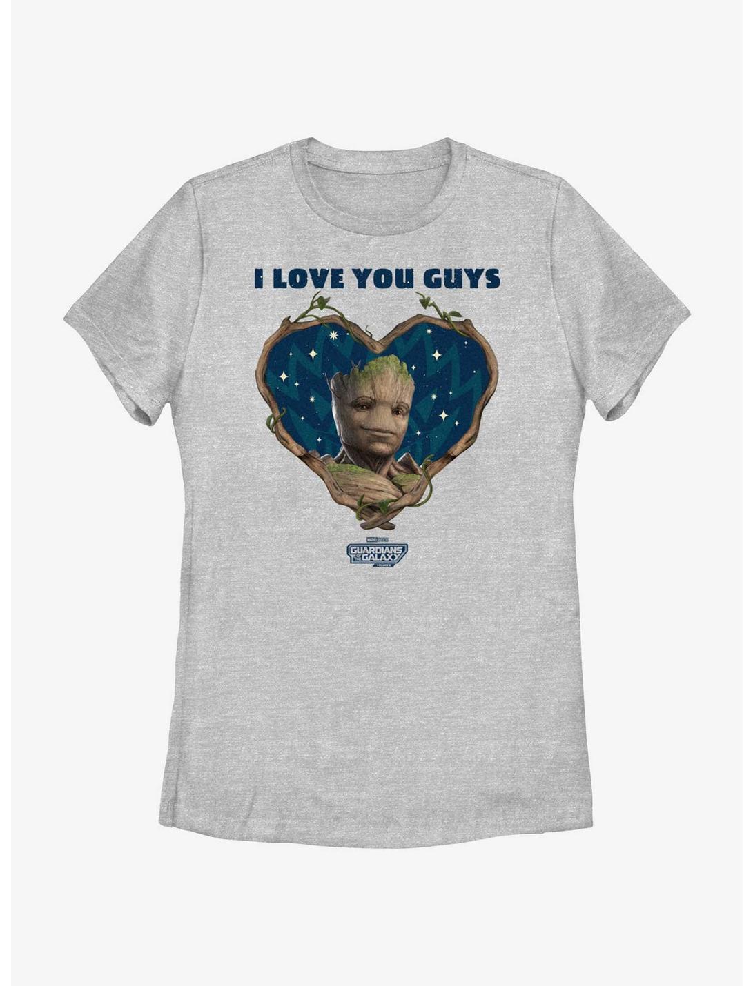 Guardians Of The Galaxy Vol. 3 I Love You Guys Groot Womens T-Shirt, ATH HTR, hi-res