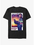 Guardians Of The Galaxy Vol. 3 Quill Starlord Poster T-Shirt, BLACK, hi-res