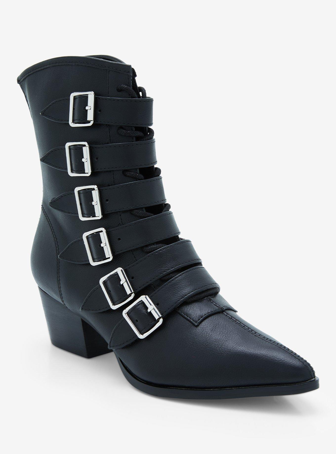 Strange Cvlt Black Strap Coven Boots, MULTI, hi-res