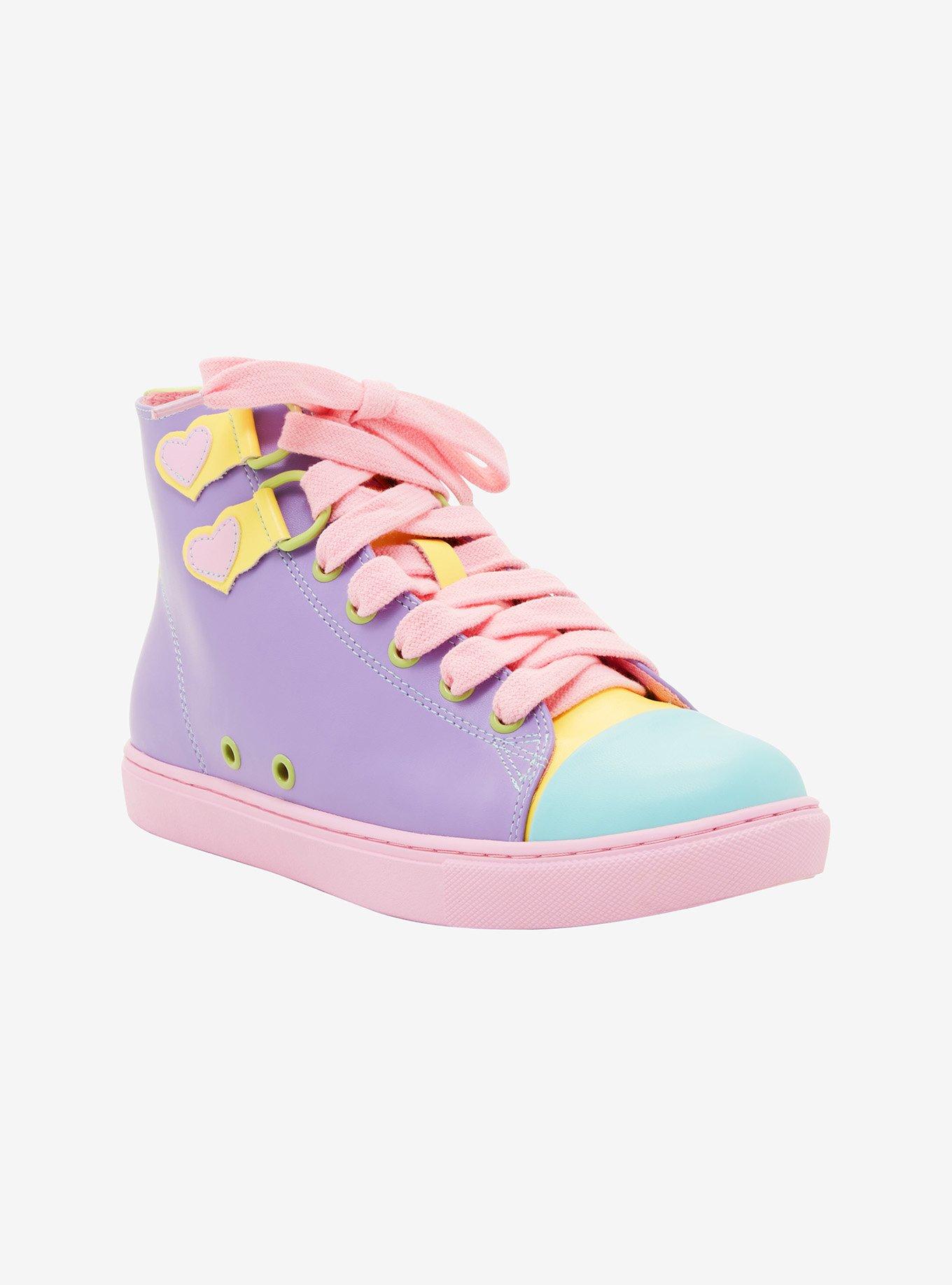 Strange Cvlt Pastel Hearts Hi-Top Sneakers