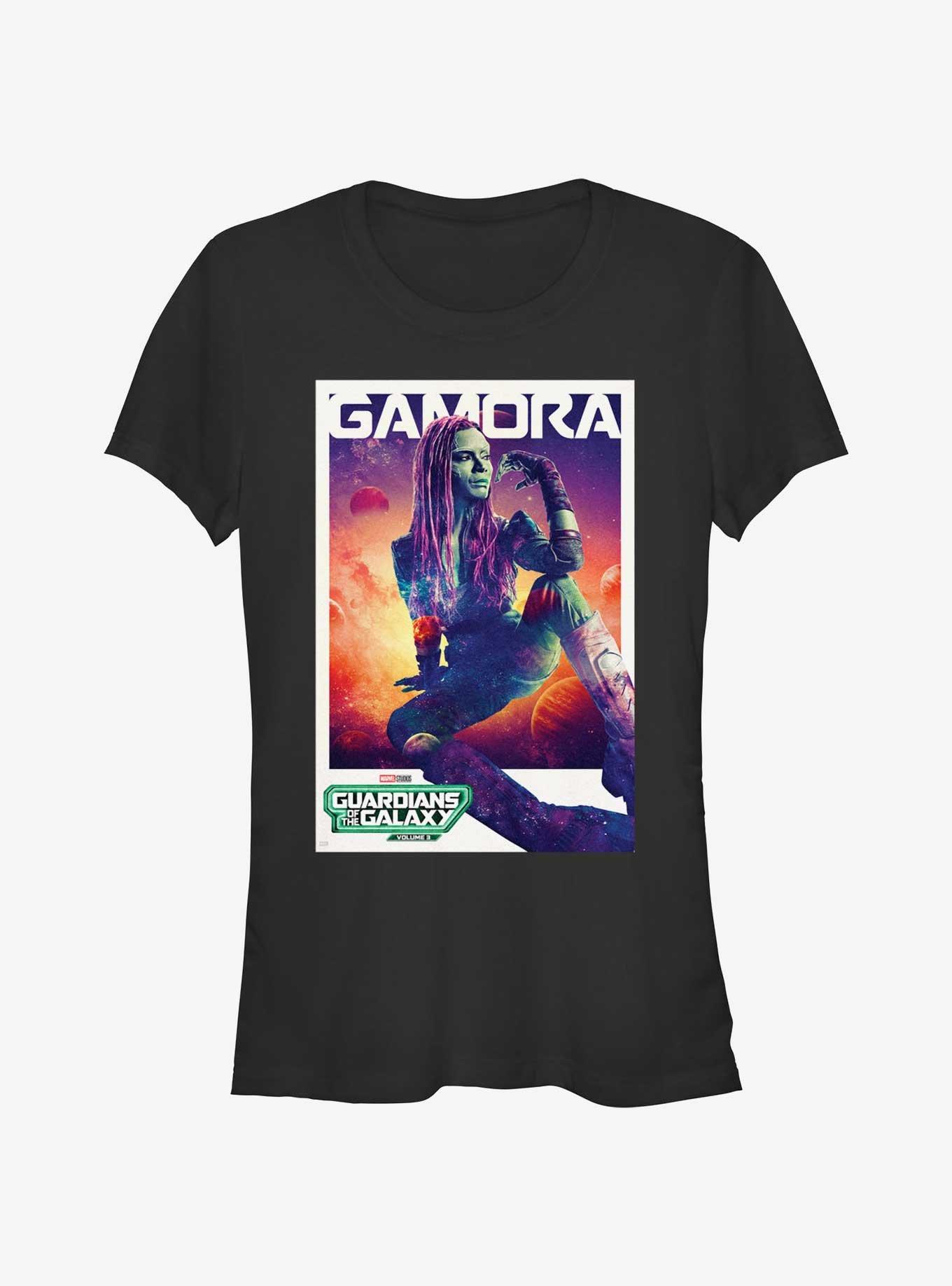 Guardians Of The Galaxy Vol. 3 Gamora Poster Girls T-Shirt, BLACK, hi-res