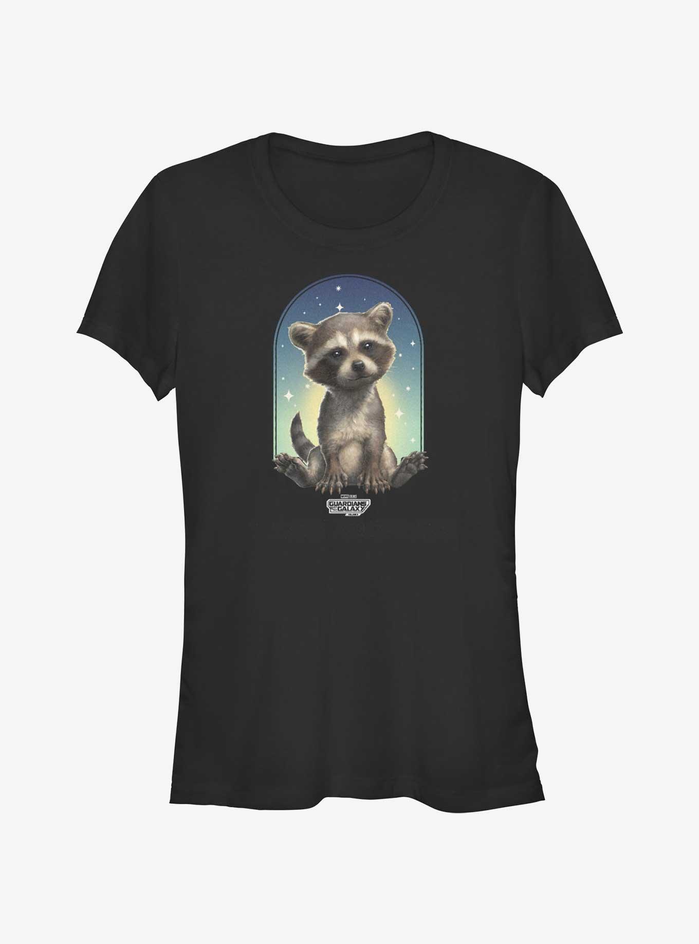 Guardians Of The Galaxy Vol. 3 Rocket Frame Girls T-Shirt, BLACK, hi-res