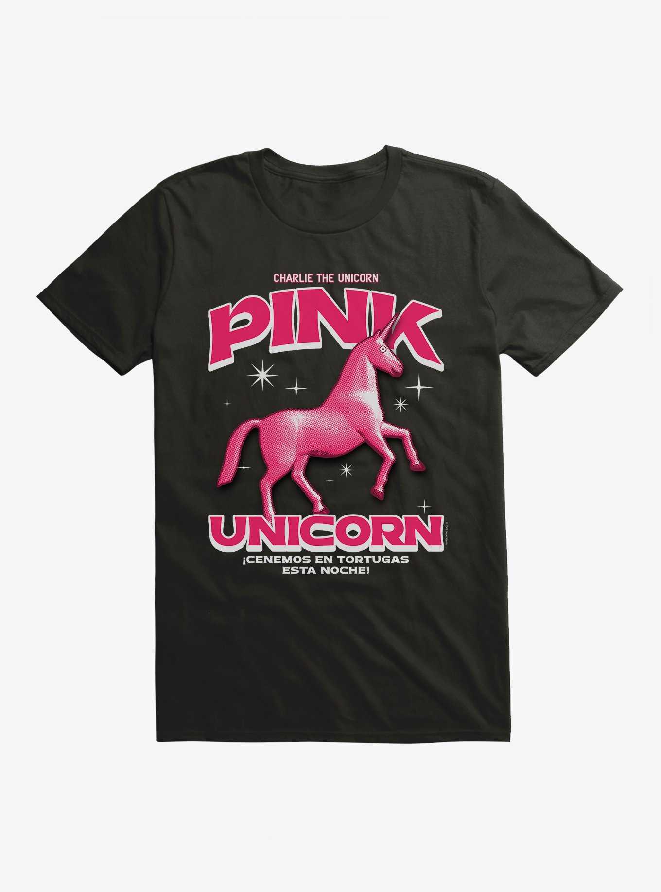 Charlie The Unicorn Pink Unicorn T-Shirt, , hi-res