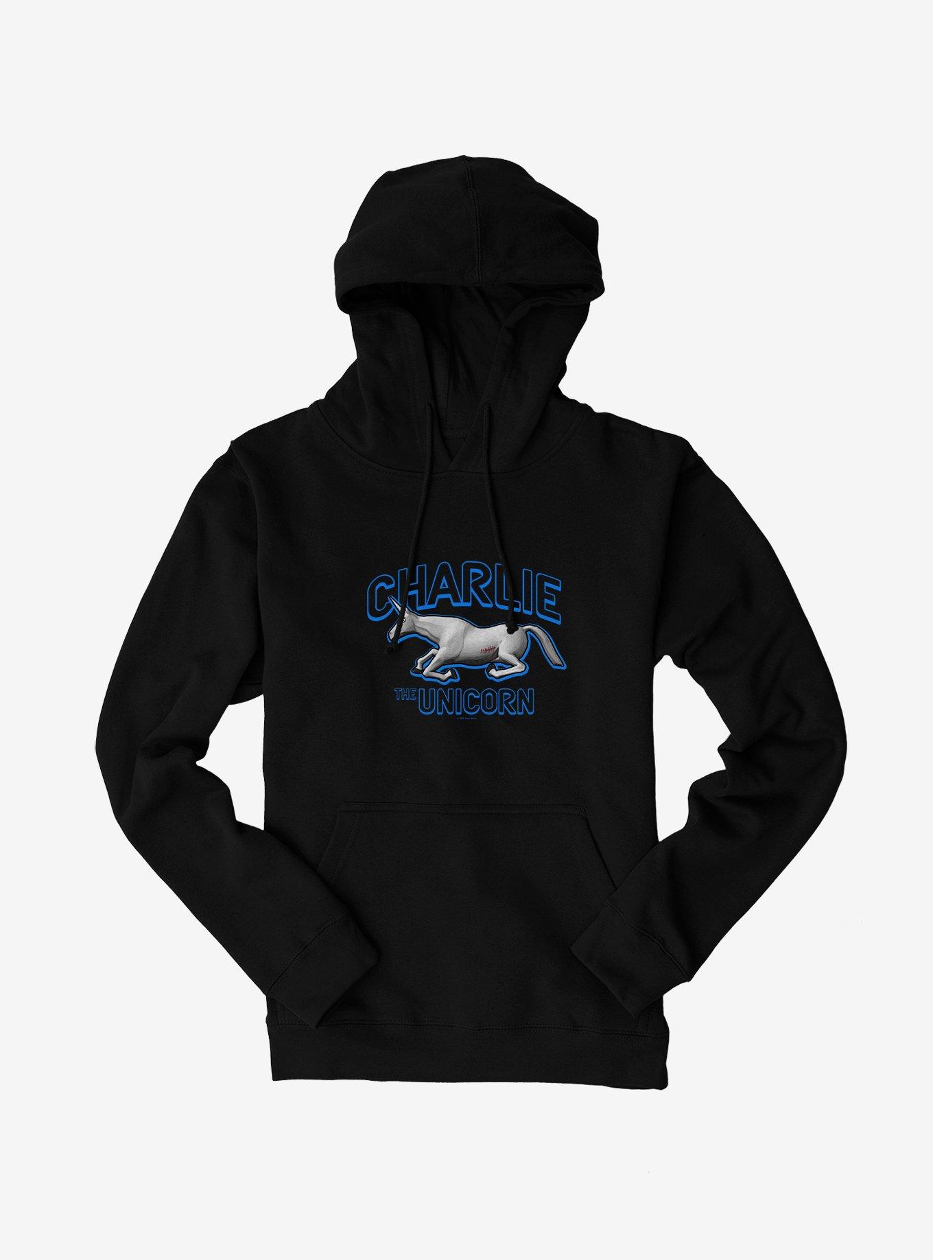 Charlie The Unicorn Stitches Hoodie, BLACK, hi-res