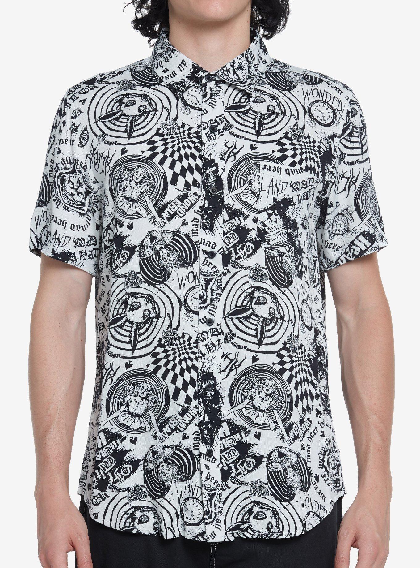 Dark Wonderland Woven Button-Up | Hot Topic