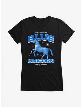 Charlie The Unicorn Blue Unicorn Girls T-Shirt, , hi-res