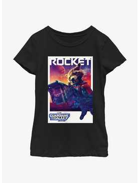 Guardians Of The Galaxy Vol. 3 Rocket Poster Youth Girls T-Shirt, , hi-res