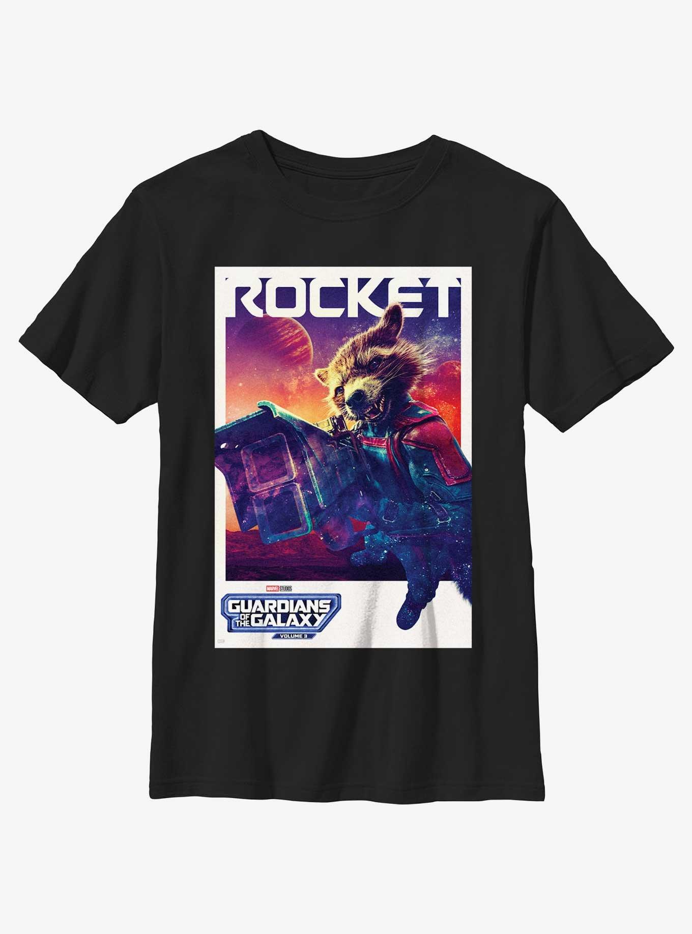 Guardians Of The Galaxy Vol. 3 Rocket Poster Youth T-Shirt, , hi-res