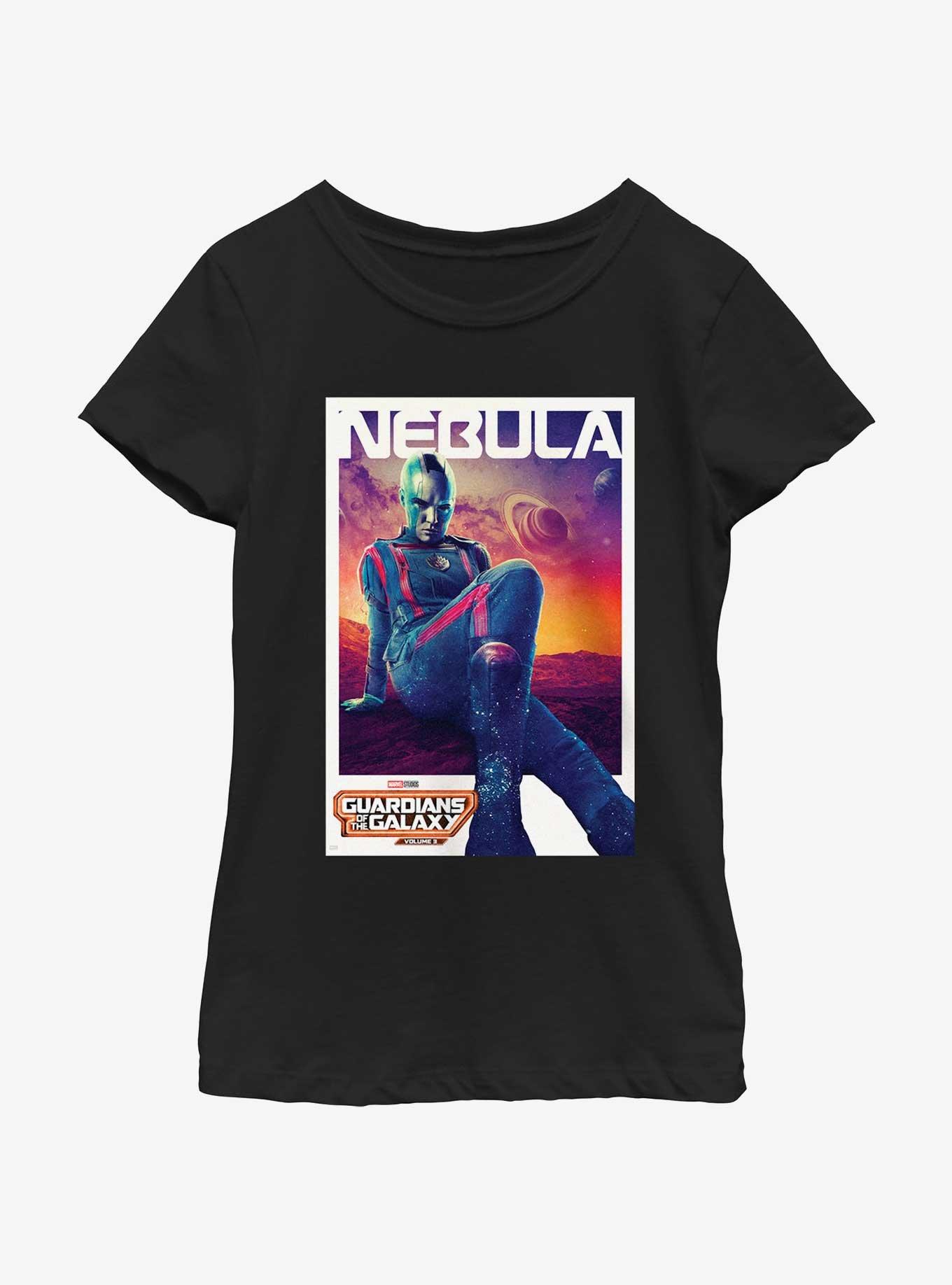Guardians Of The Galaxy Vol. 3 Nebula Poster Youth Girls T-Shirt, , hi-res