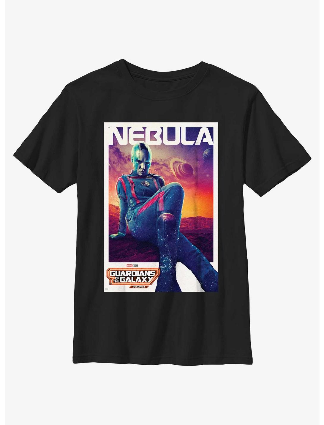 Guardians Of The Galaxy Vol. 3 Nebula Poster Youth T-Shirt, BLACK, hi-res