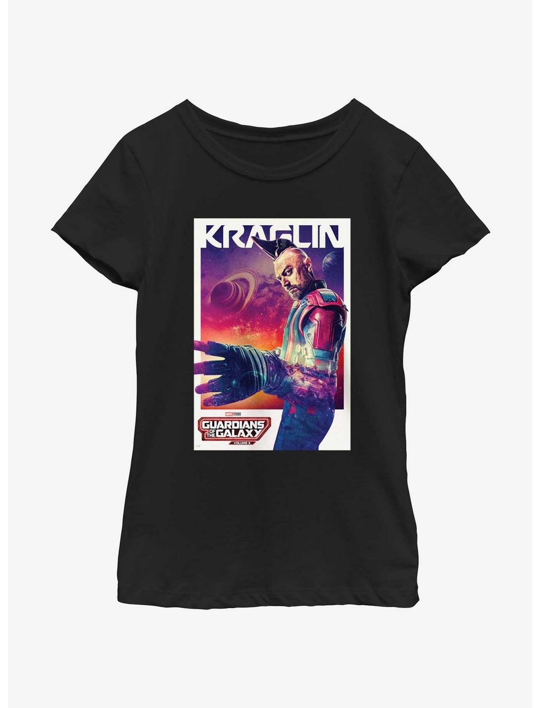 Guardians Of The Galaxy Vol. 3 Kraglin Poster Youth Girls T-Shirt, BLACK, hi-res