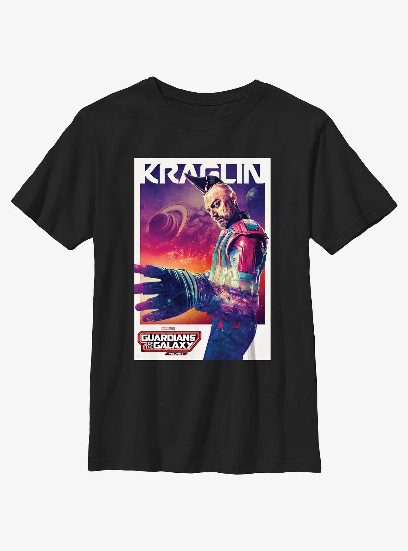 Guardians Of The Galaxy Vol. 3 Kraglin Poster Youth T-Shirt, BLACK, hi-res