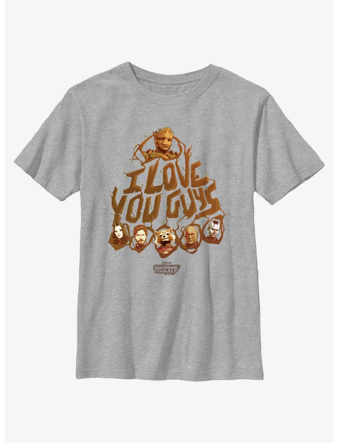 Guardians Of The Galaxy Vol. 3 Love You Guys Youth T-Shirt, ATH HTR, hi-res