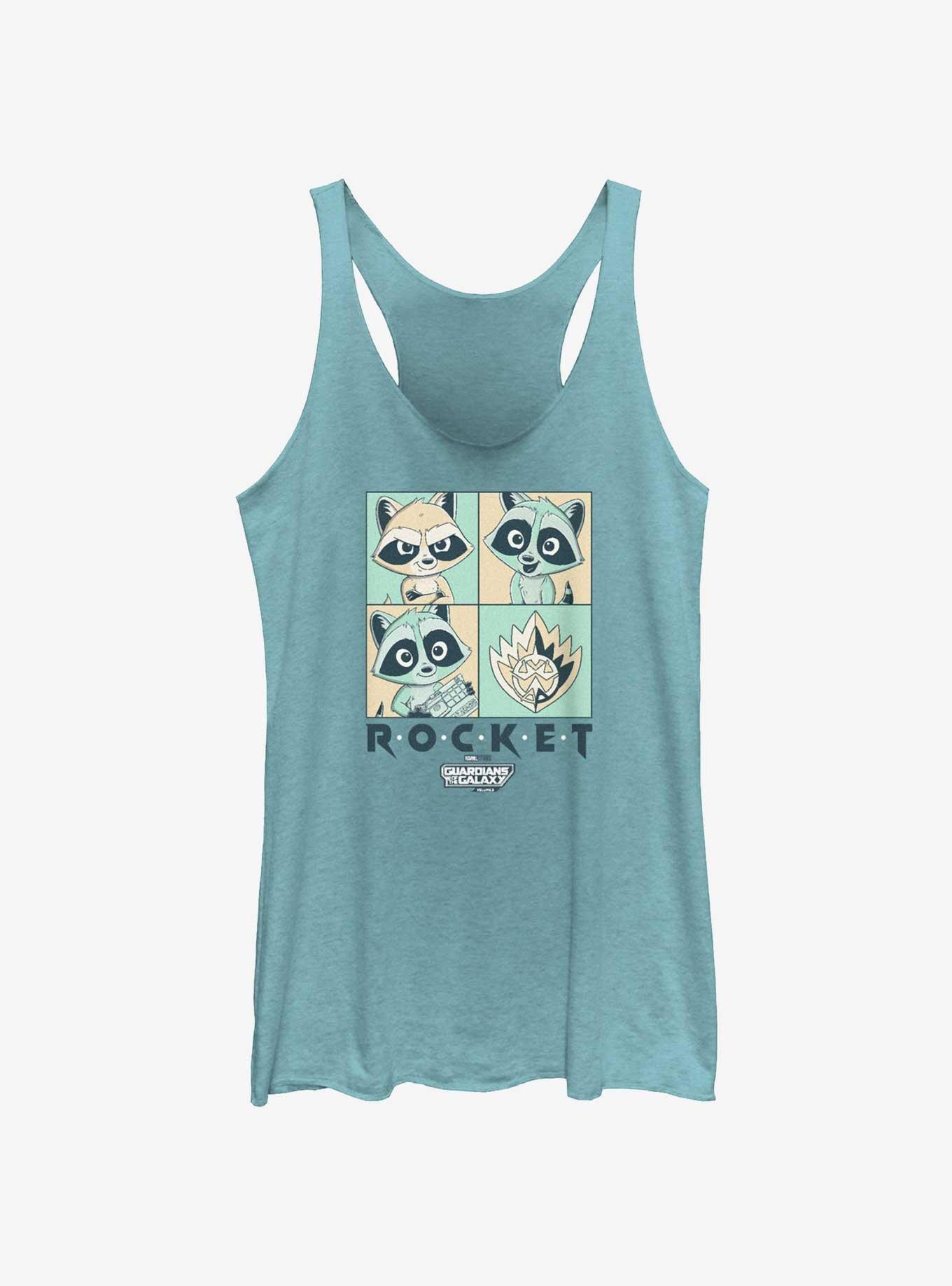 Guardians Of The Galaxy Vol. 3 Rocket Boxes Womens Tank Top, TAHI BLUE, hi-res