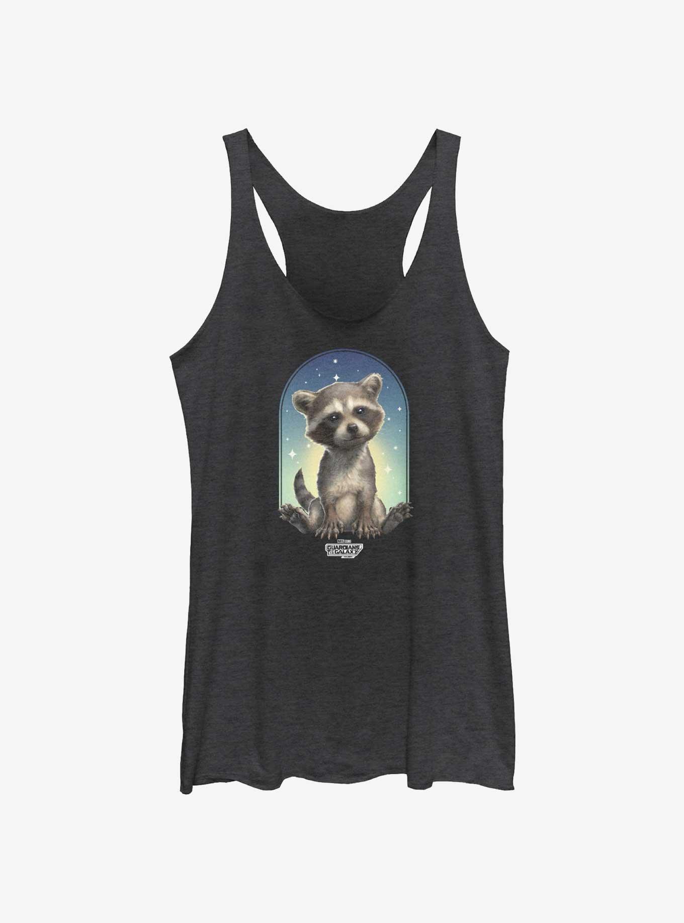 Guardians Of The Galaxy Vol. 3 Rocket Frame Womens Tank Top, BLK HTR, hi-res