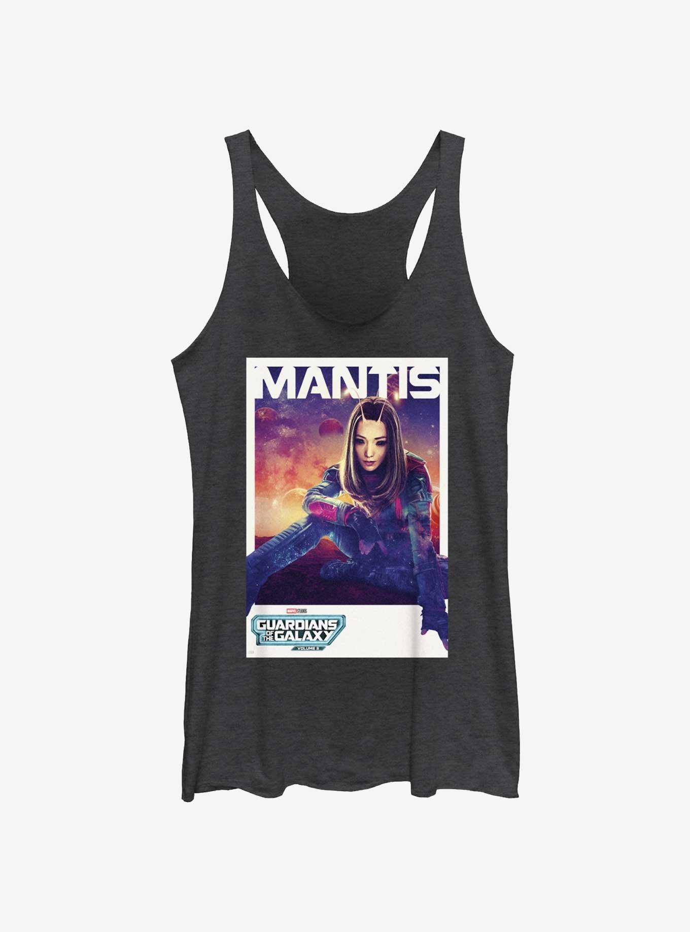 Guardians Of The Galaxy Vol. 3 Mantis Poster Womens Tank Top, BLK HTR, hi-res