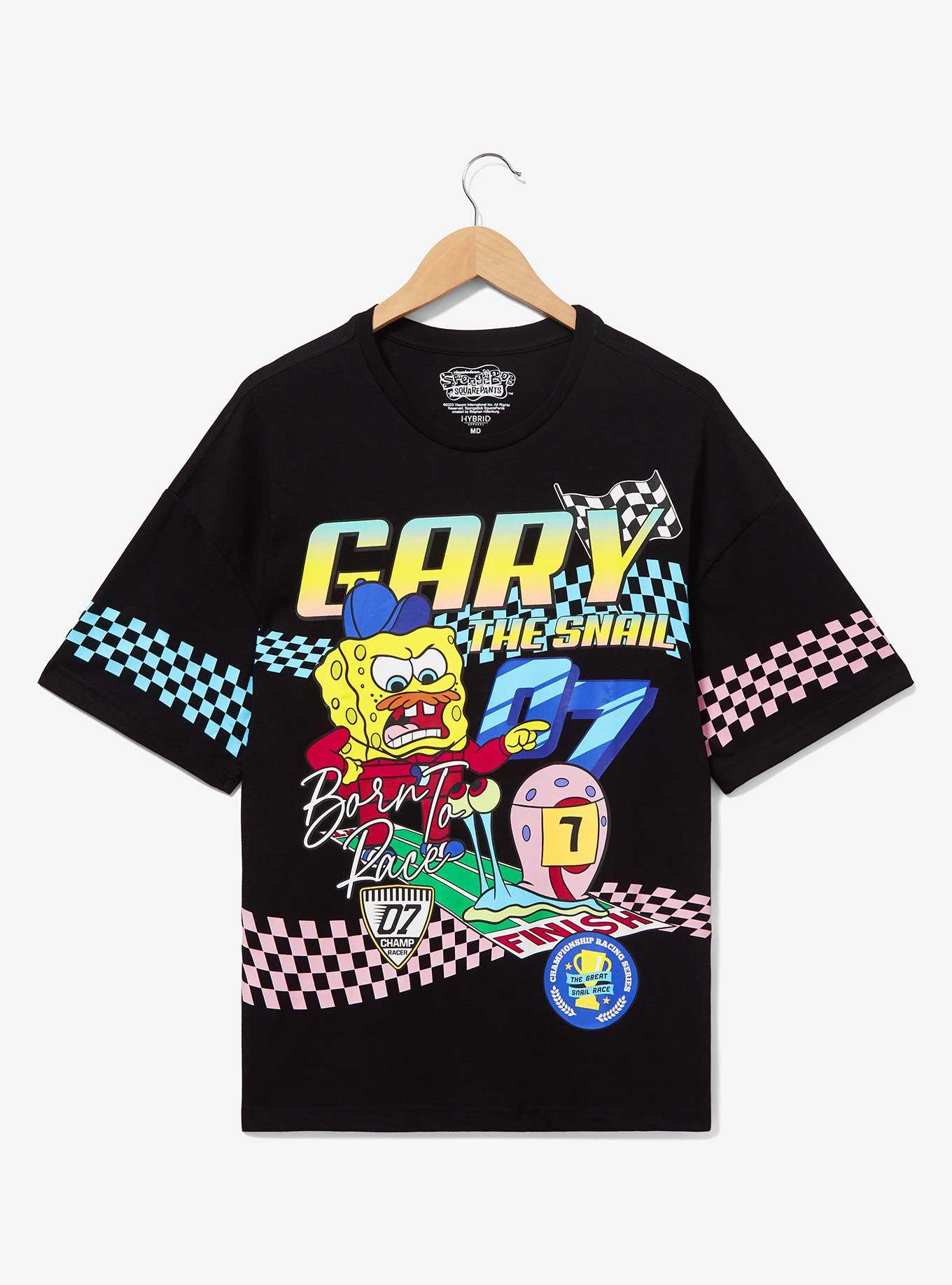 SpongeBob SquarePants Gary the Snail Racing T-Shirt - BoxLunch Exclusive, , hi-res