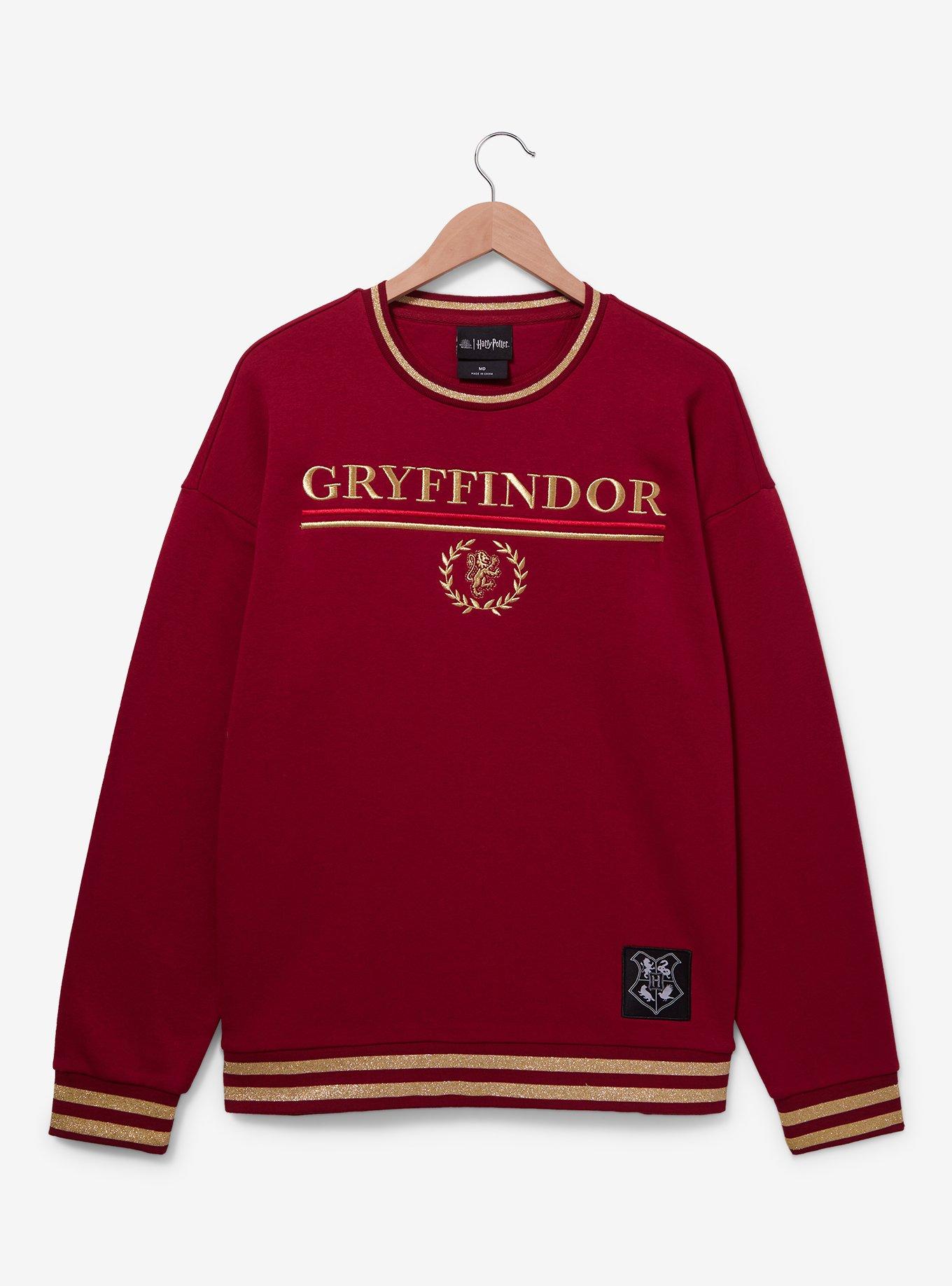 Harry Potter Gryffindor House Emblem Crewneck - BoxLunch Exclusve, DARK RED, hi-res