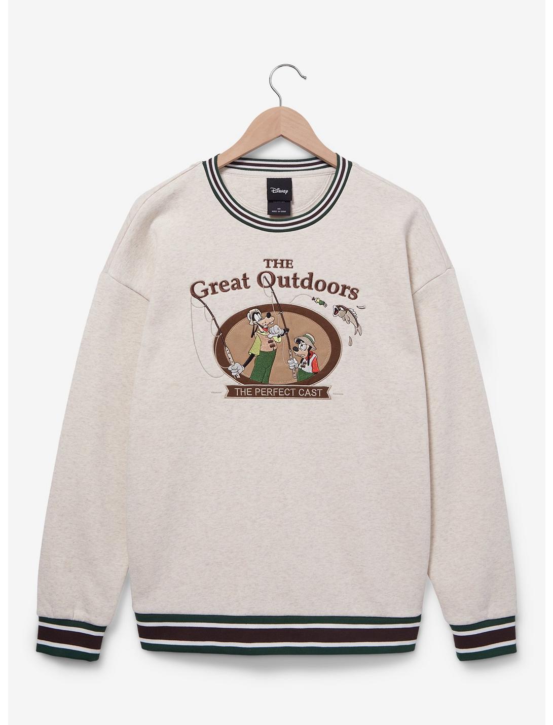 Disney Goofy Great Outdoors Sweatshirt — BoxLunch Exclusive, HEATHER, hi-res