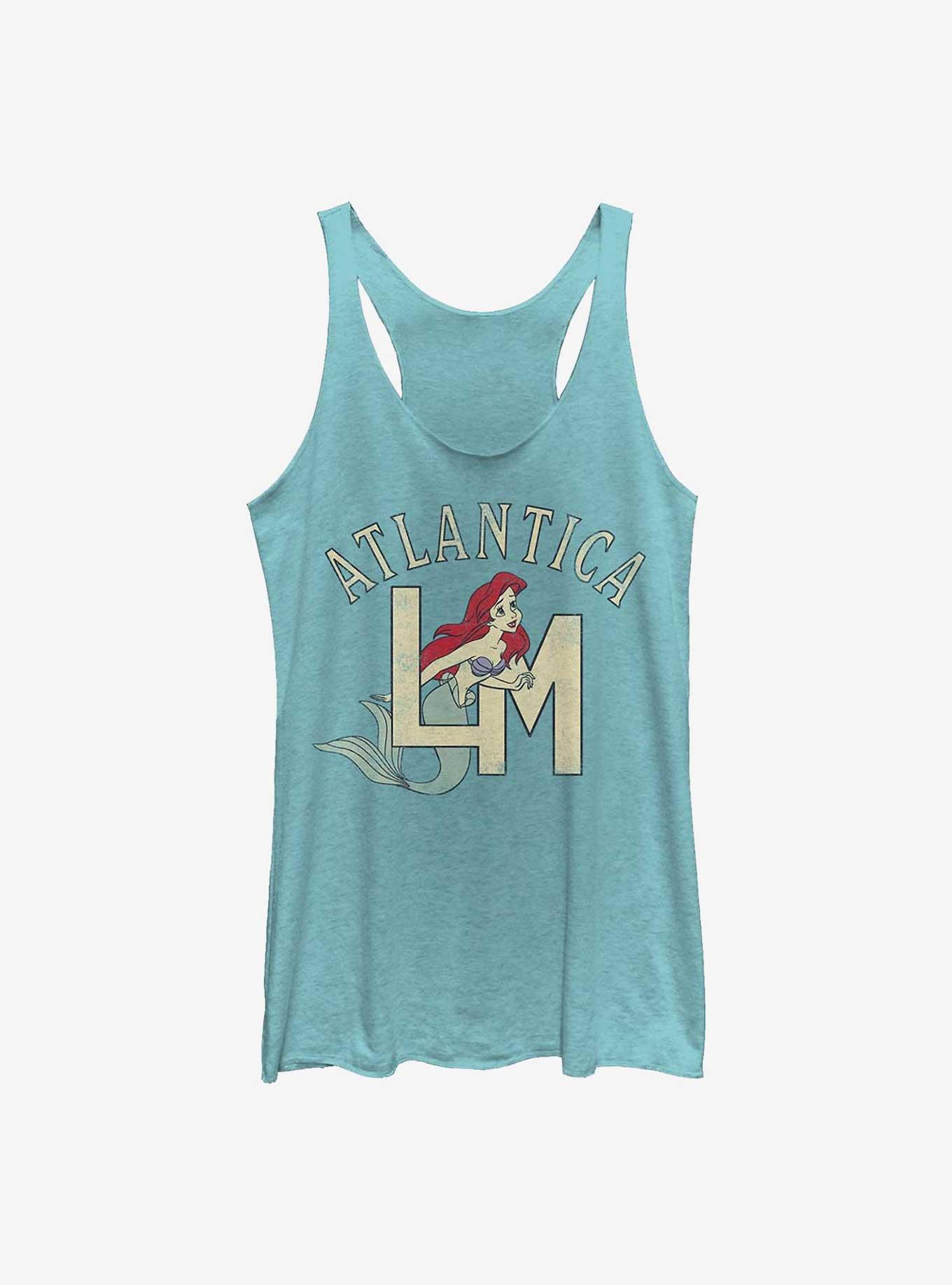Disney The Little Mermaid Ariel Atlantica Monogram Womens Tank Top, TAHI BLUE, hi-res