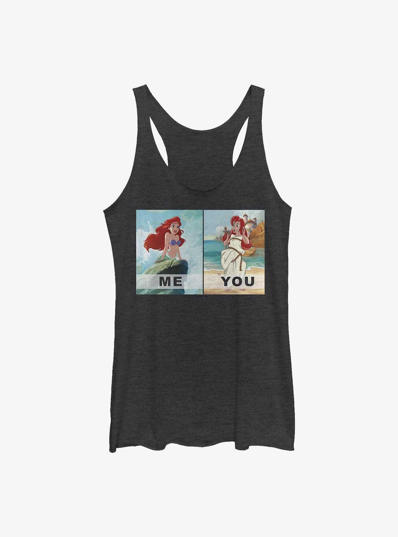 Disney The Little Mermaid Me vs. You Womens Tank Top, BLK HTR, hi-res