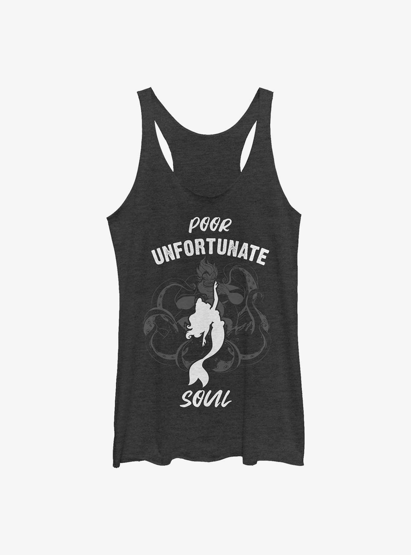 Disney The Little Mermaid Poor Unfortunate Soul Womens Tank Top, BLK HTR, hi-res