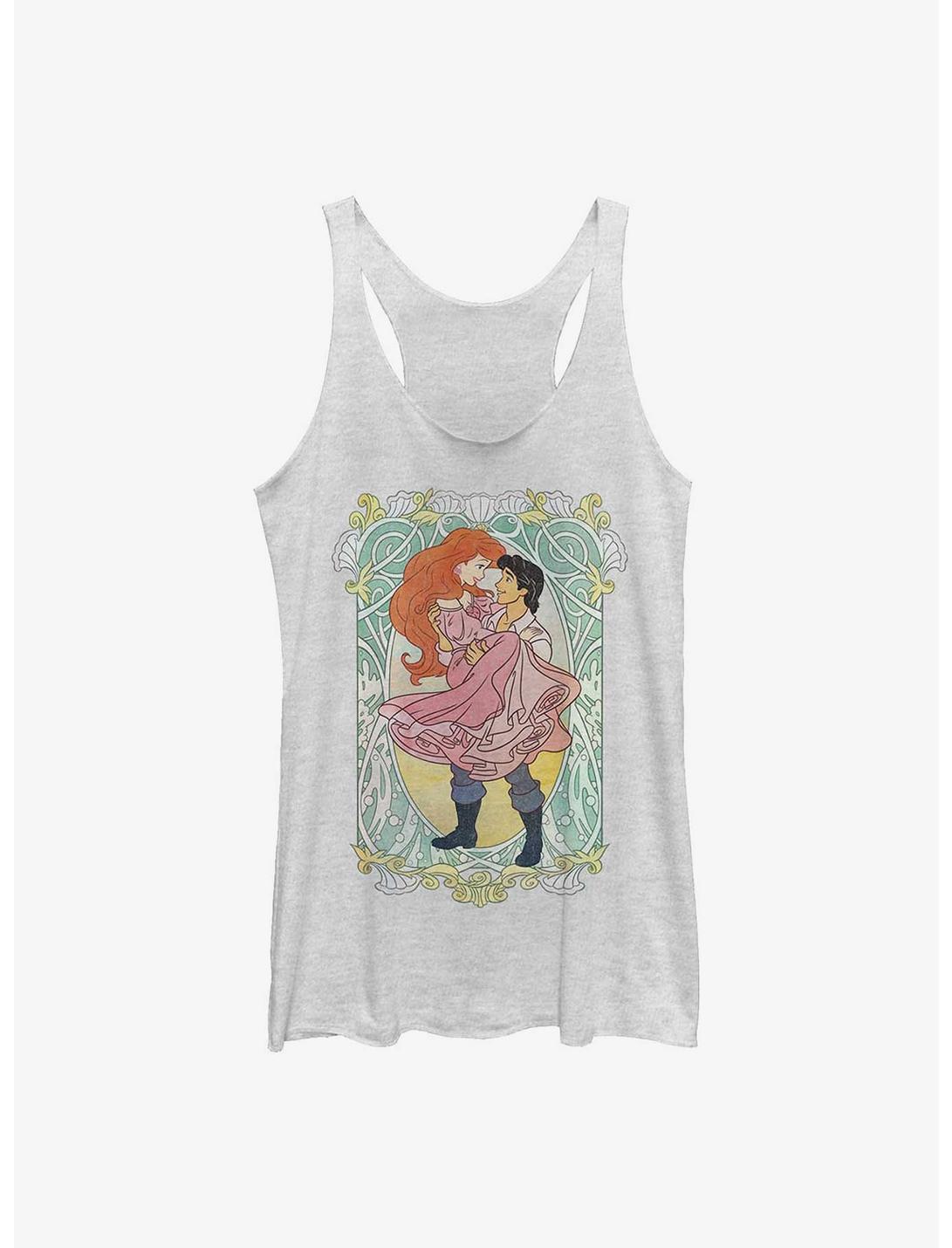 Disney The Little Mermaid Ariel and Eric Ever After Womens Tank Top, WHITE HTR, hi-res