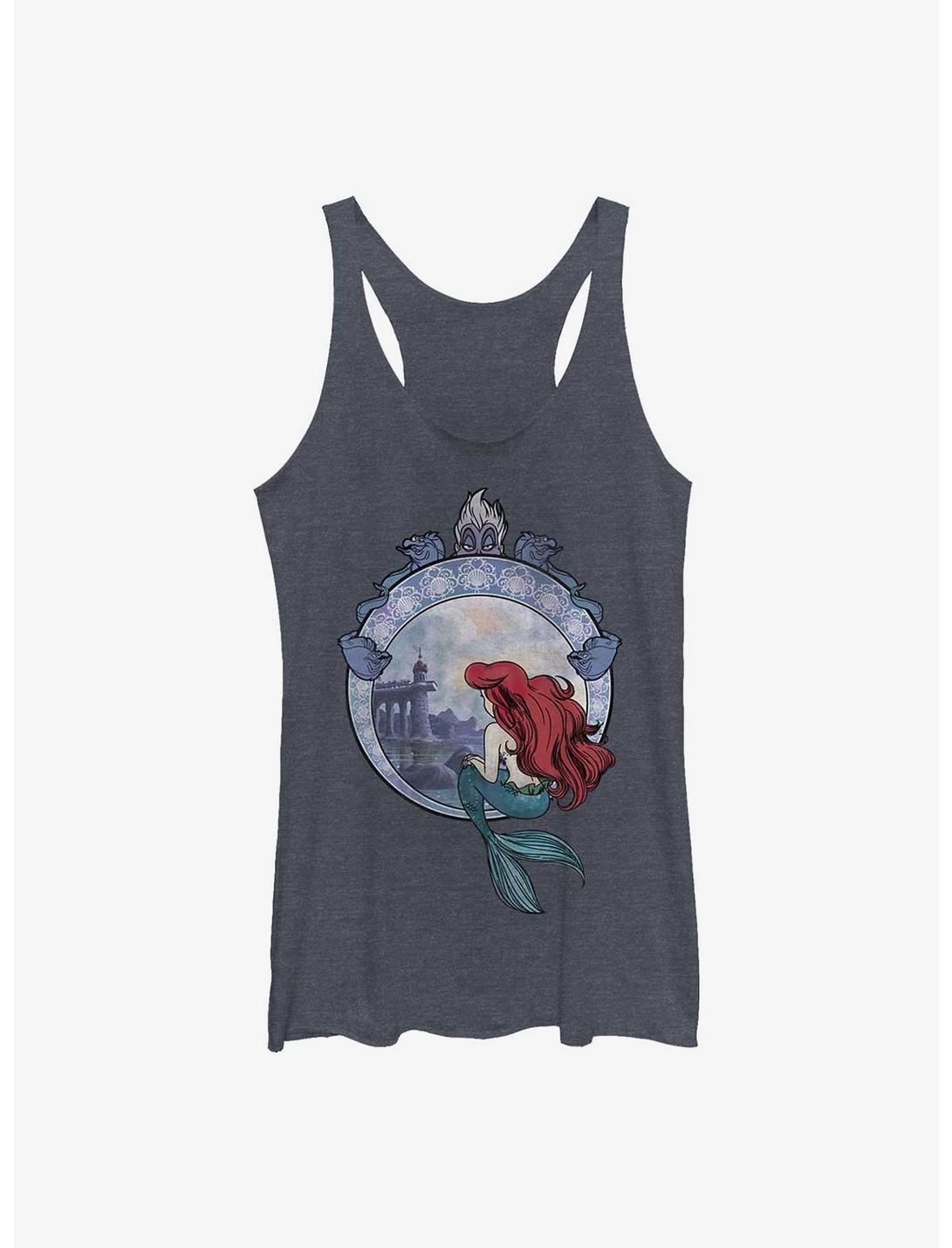 Disney The Little Mermaid Ariel Dreaming Of Your World Womens Tank Top, NAVY HTR, hi-res