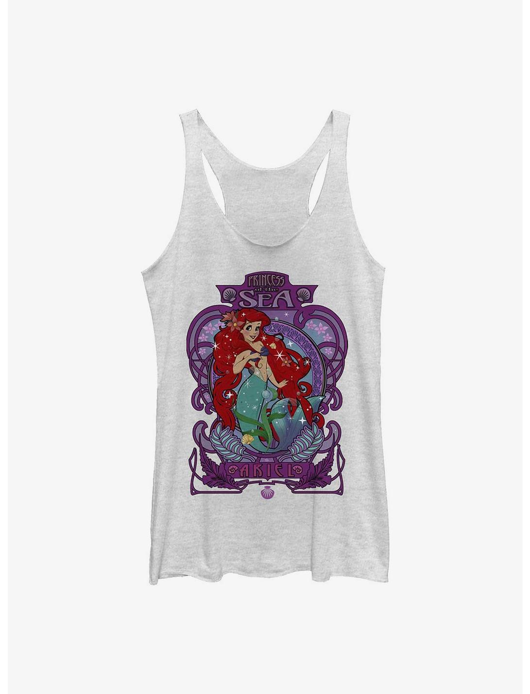 Disney The Little Mermaid Ariel Nouveau Princess Womens Tank Top, WHITE HTR, hi-res