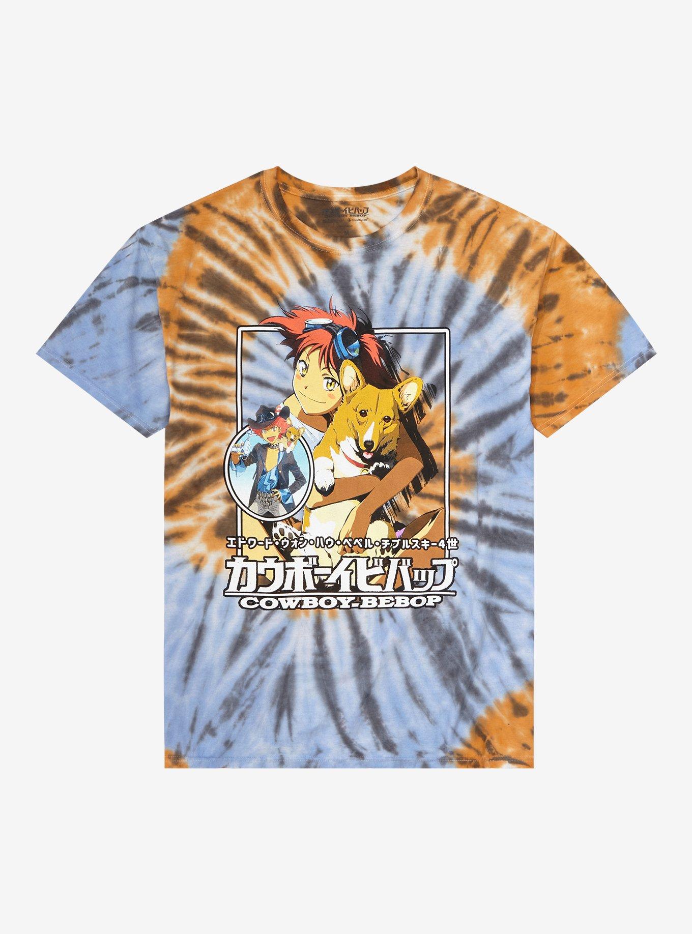 Cowboy Bebop Ed & Ein Spiral Tie-Dye T-Shirt, MULTI, hi-res