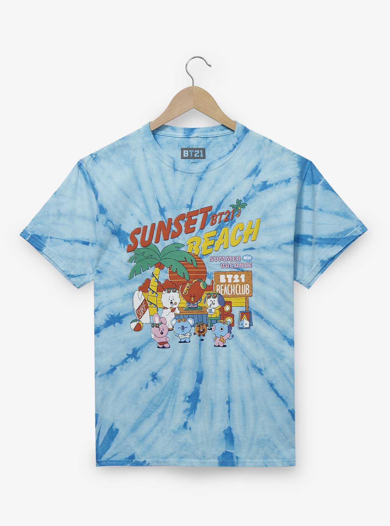 BT21 Sunset Beach Tie-Dye T-Shirt - BoxLunch Exclusive, , hi-res