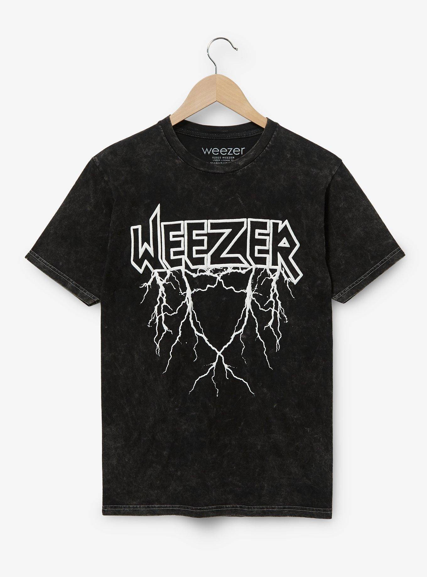 Weezer Lightning Lettering Acid Wash T-Shirt - BoxLunch Exclusive