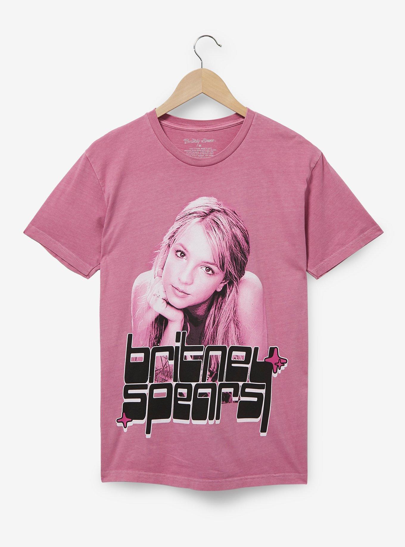 Britney Spears Tonal Portrait T-Shirt - BoxLunch Exclusive, PINK, hi-res