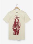 Selena Sketch Portrait T-Shirt - BoxLunch Exclusive, BEIGE, hi-res