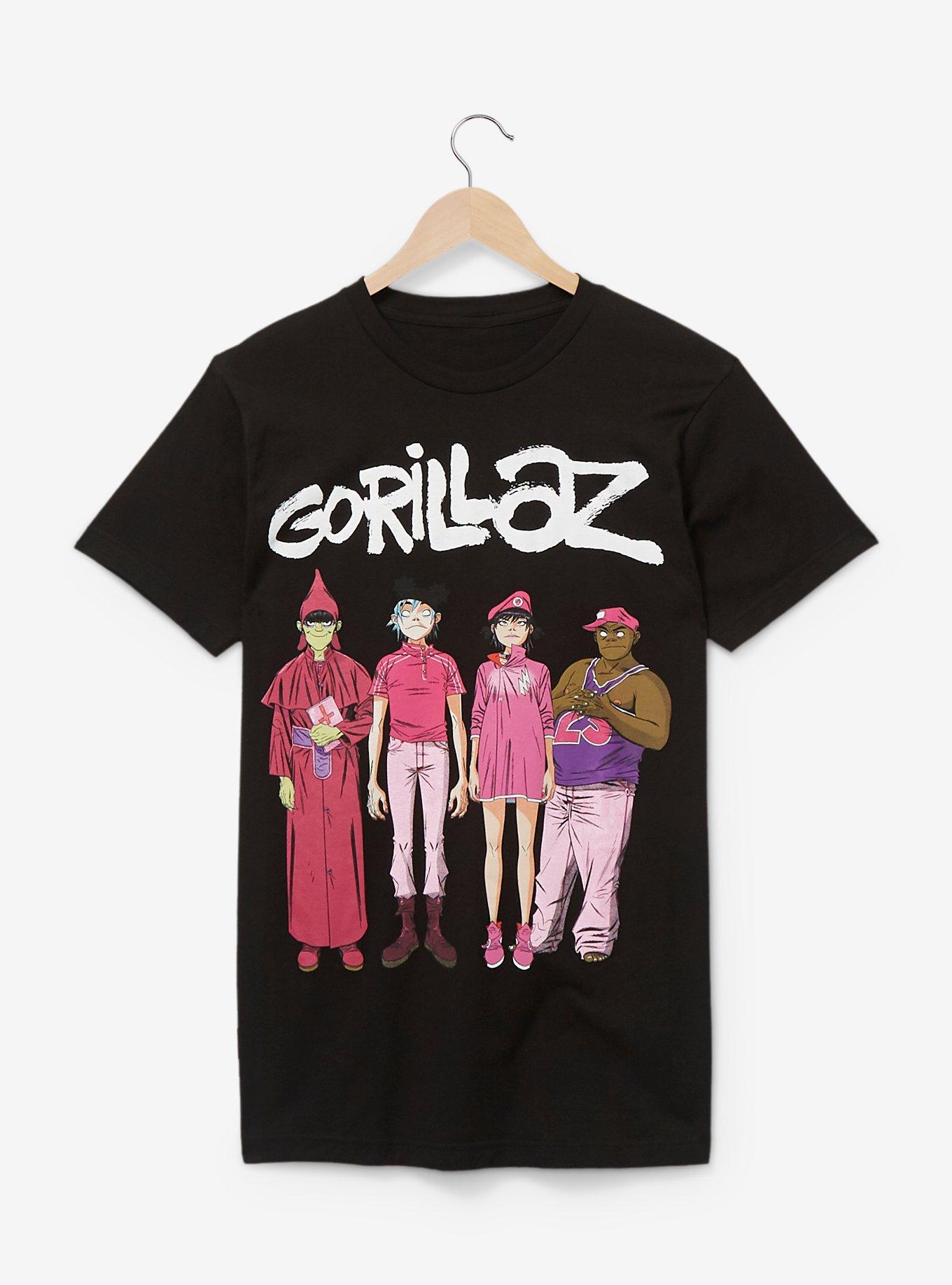 Gorillaz Group Portrait T-Shirt - BoxLunch Exclusive, BLACK, hi-res