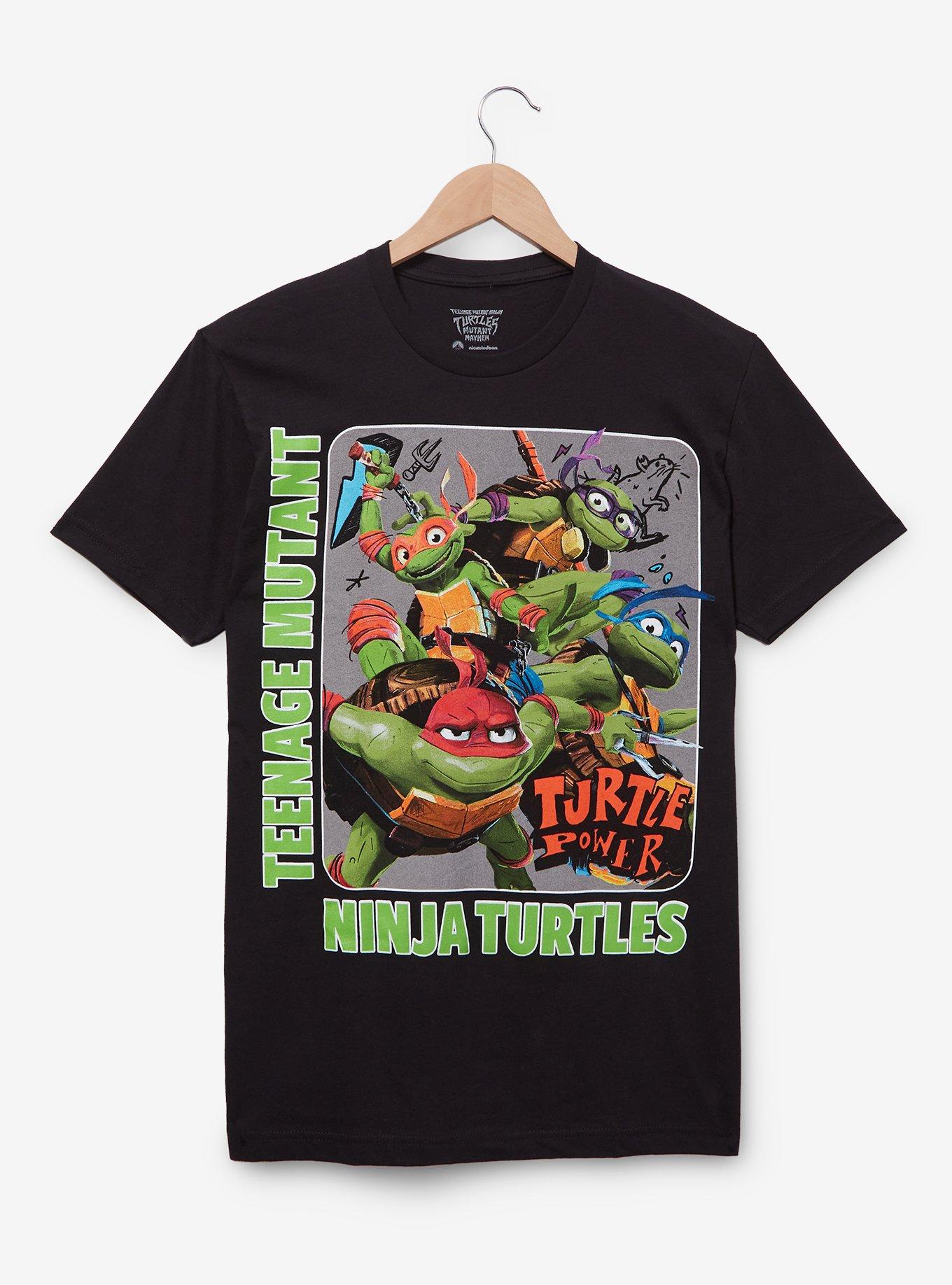 Teenage Mutant Ninja Turtles TMNT Mens Turtle Power Costume T-Shirt, Green