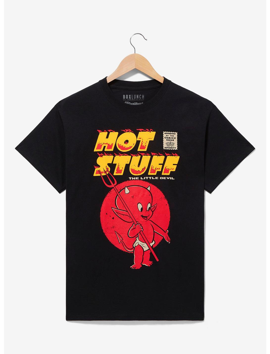 Hot Stuff: The Little Devil Comic Cover T-Shirt - BoxLunch Exclusive, BLACK, hi-res