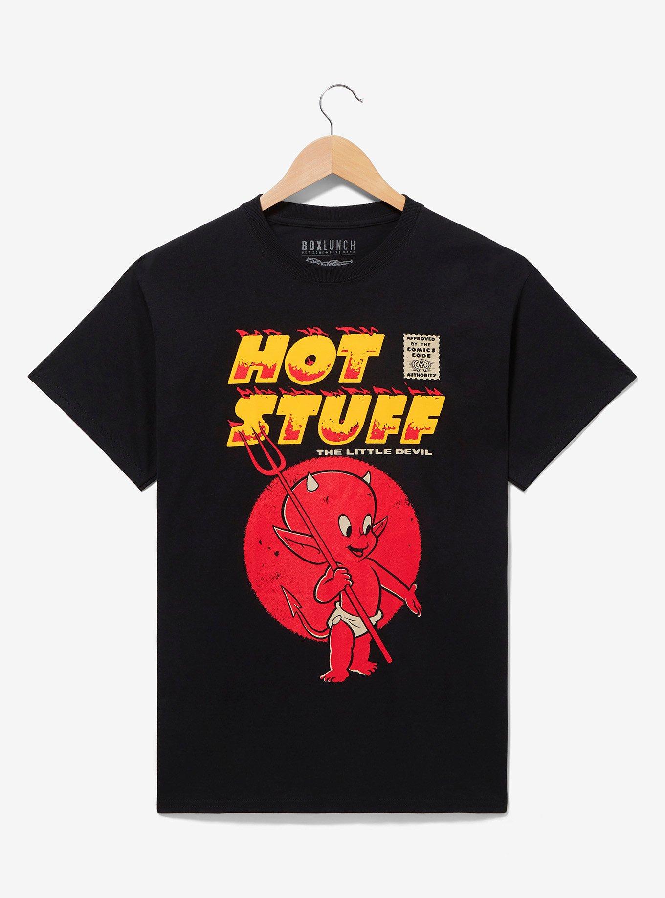 Hot Stuff: The Little Devil Comic Cover T-Shirt - BoxLunch Exclusive, BLACK, hi-res