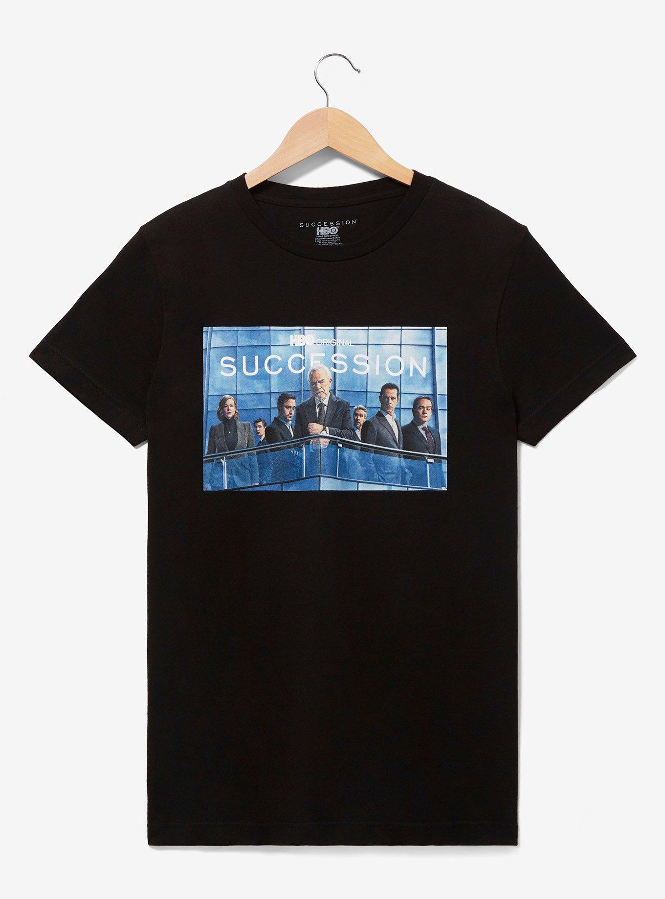 Succession Group Poster T-Shirt - BoxLunch Exclusive, BLACK, hi-res