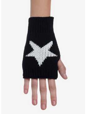 Star Intarsia Fingerless Gloves, , hi-res