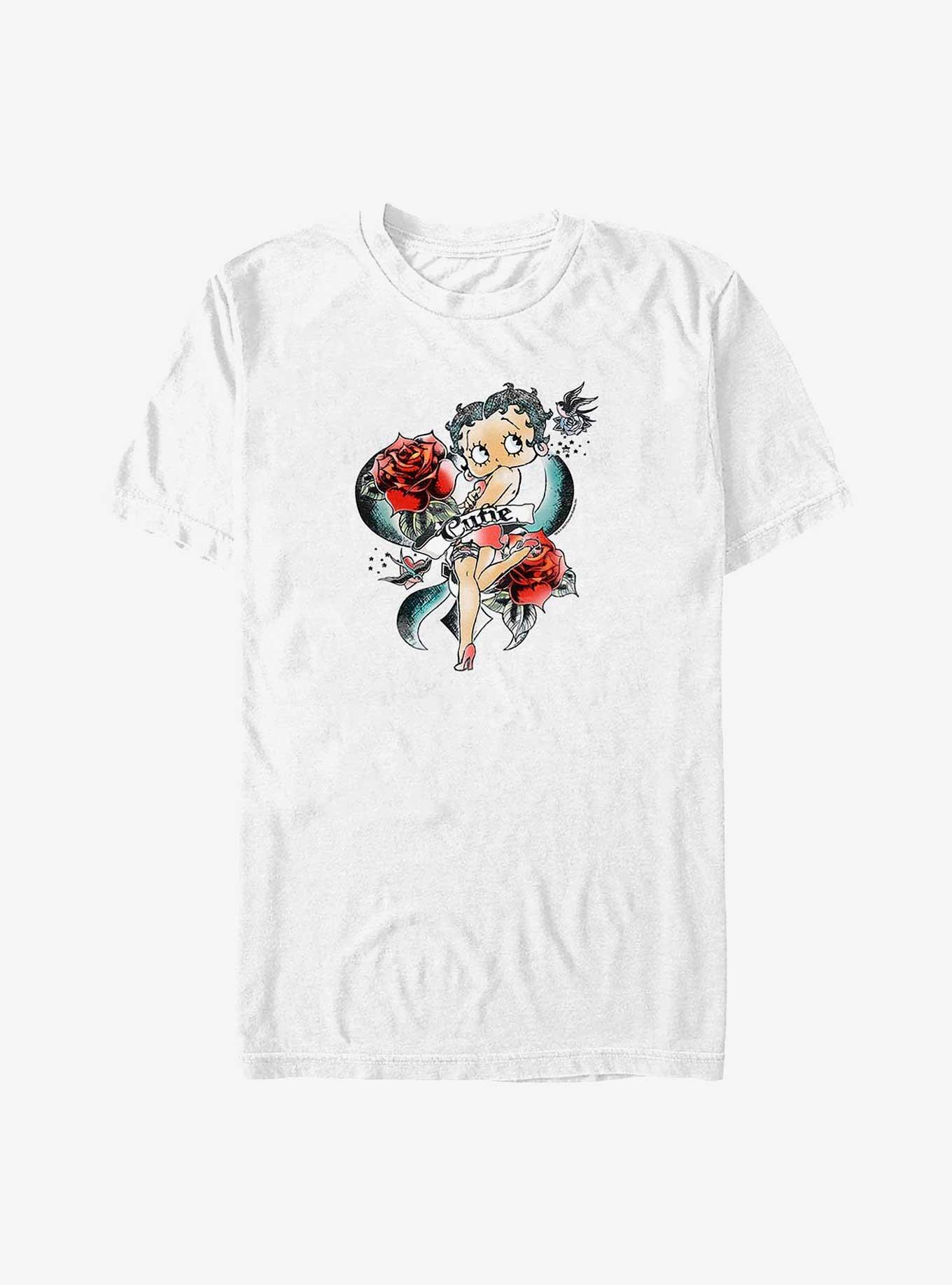 Betty Boop Cutie Rose Tattoo Big & Tall T-Shirt, , hi-res