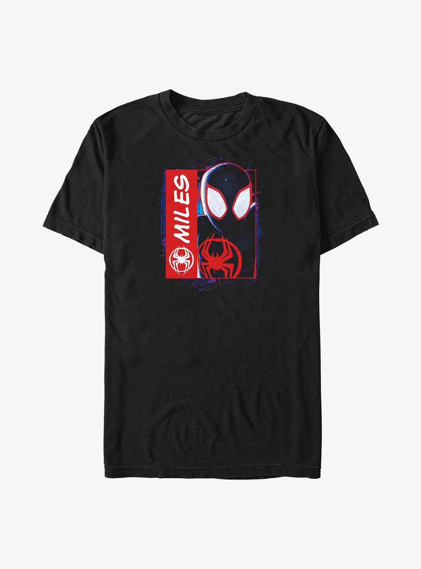 Marvel Spider-Man Miles Simple Comic Big & Tall T-Shirt, BLACK, hi-res